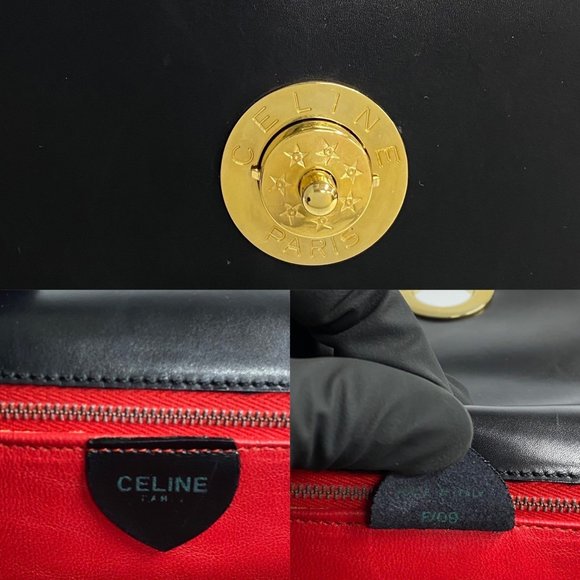 CELINE Black Leather Tote Bag - Picture 3 of 8